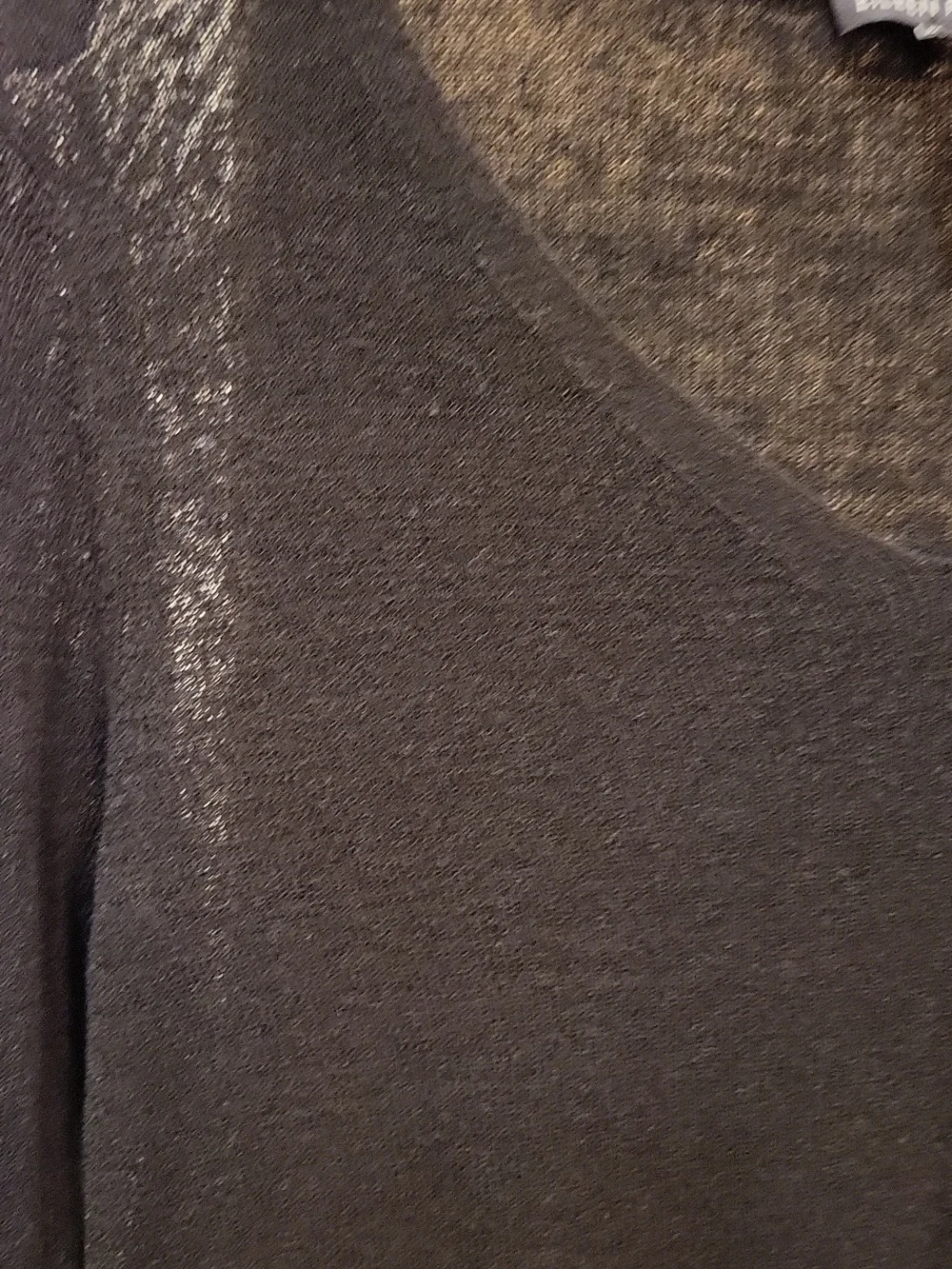 Eileen FISHER Black Linen Blend Tunic Sweater Size Large - Picture 3 of 5